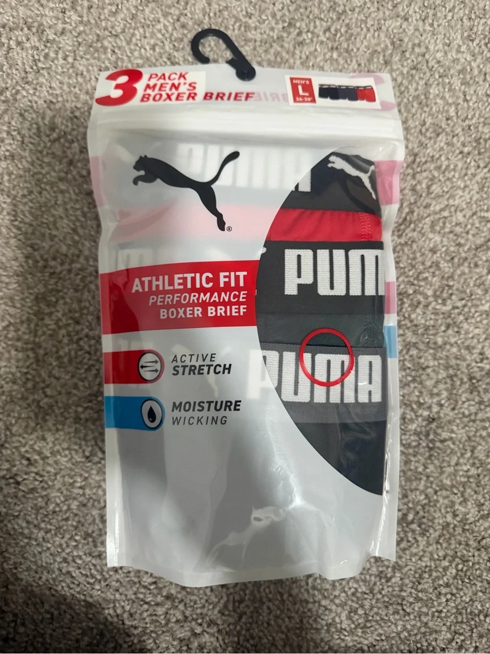 “New” Puma 3-Pack Men's Athletic Fit Boxer Briefs sizeS,L,XL